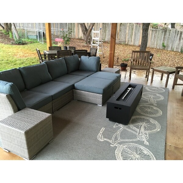 Top Product Reviews For Corvus 8 Piece Grey Wicker Patio Furniture