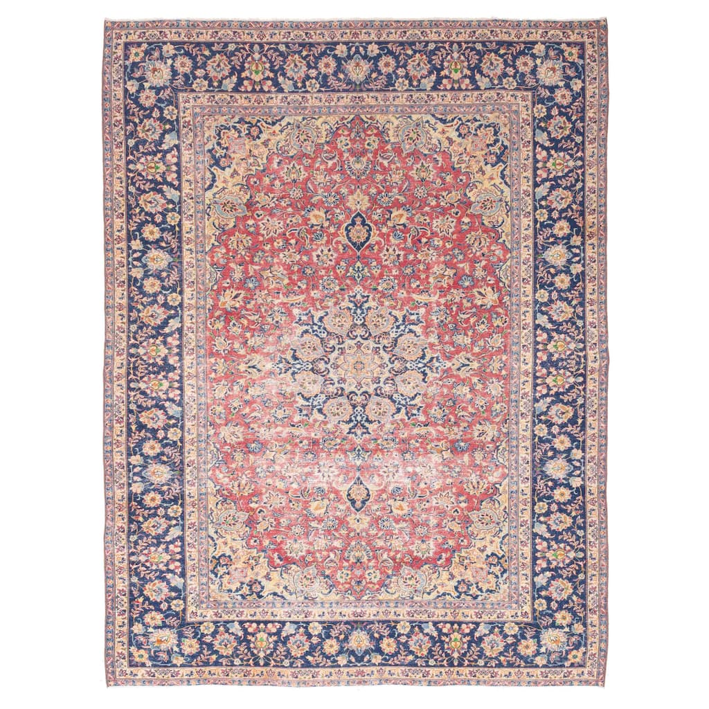 ECARPETGALLERY Hand-knotted Antalya Vintage Red Wool Rug - 9'9 x 12'8