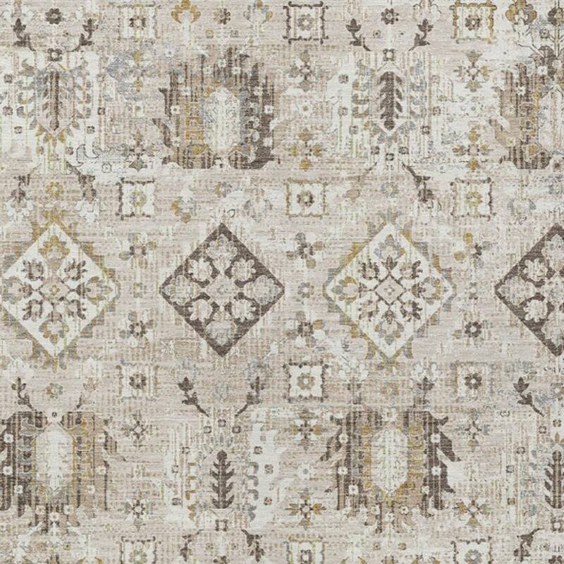 HomeRoots Floral Medallion Traditional Rectangle Outdoor Rug