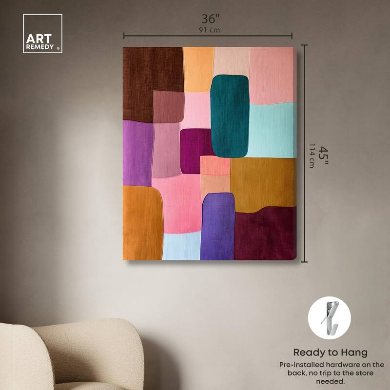 Color Block Cadence II Canvas by Art Remedy, Gallery Wrapped