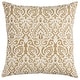 preview thumbnail 9 of 25, Rizzy Home Cotton Damask Throw Pillow, 22x22 Cover Only - Gold/Natural