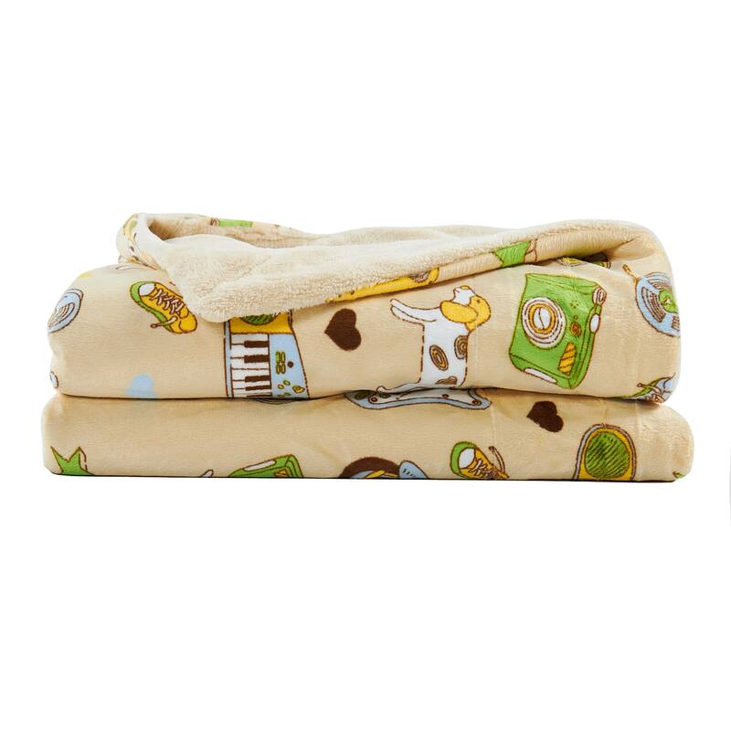 Printed Microplush Novelty Throw