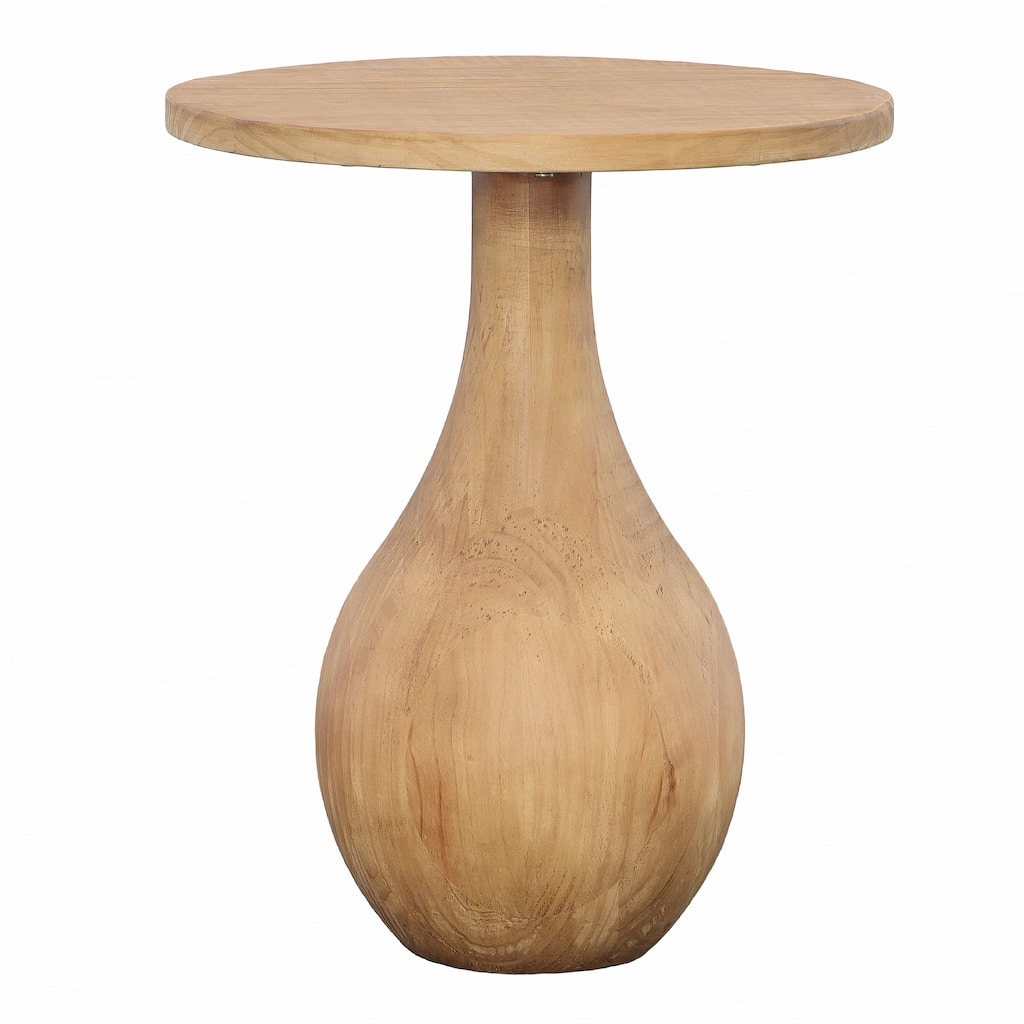 Morningside Round Pedastal Side Table, Medium Brown