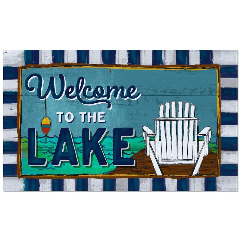Entryway Floor Mat 29.5" x 17.75" - Welcome to the Lake - 29.375-17.75x.0263