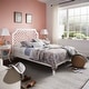 preview thumbnail 2 of 11, Flora White Lattice Headboard Queen Platform Bed by iNSPIRE Q Classic