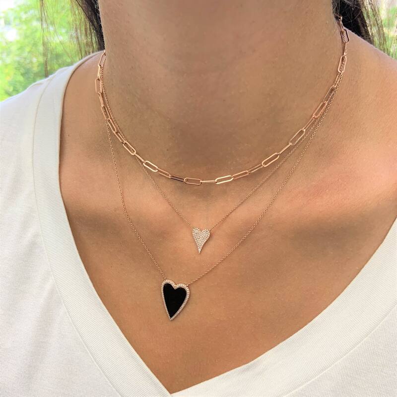 Joelle Collection Gold Link Chain Womens Necklace - 14K Paperclip Link Chain 3.4 mm For Her