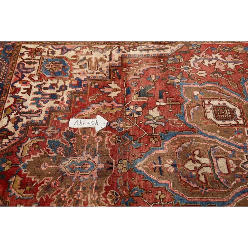 Heriz Persian Vintage Area Rug Handmade Wool Carpet - 7'7"x 10'6"