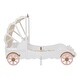 preview thumbnail 7 of 7, White+Pink Twin Princess Carriage Bed with Canopy