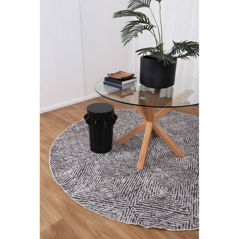 The Rug Collective Contemporary Lauro Grey - Machine Washable Area Rug