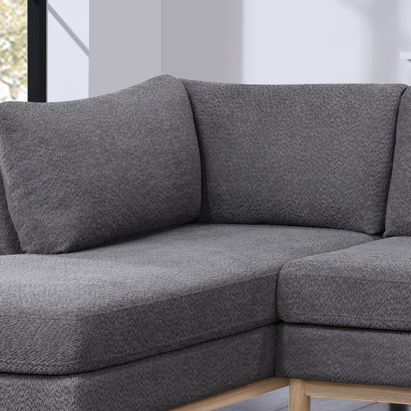 Hallie Sherpa 124" Wide Double Chaise U-Shape Sectional Sofa