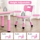 preview thumbnail 36 of 37, Kids Table and Chairs Set Height Adjustable Desk with 4 Seats