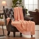 preview thumbnail 56 of 77, Chanasya Textured Boho Knit Throw Blanket With Tassels 50 x 65 Inches - Coral