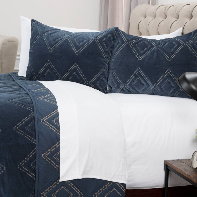 Auden Indigo Cotton Embroidered Sham