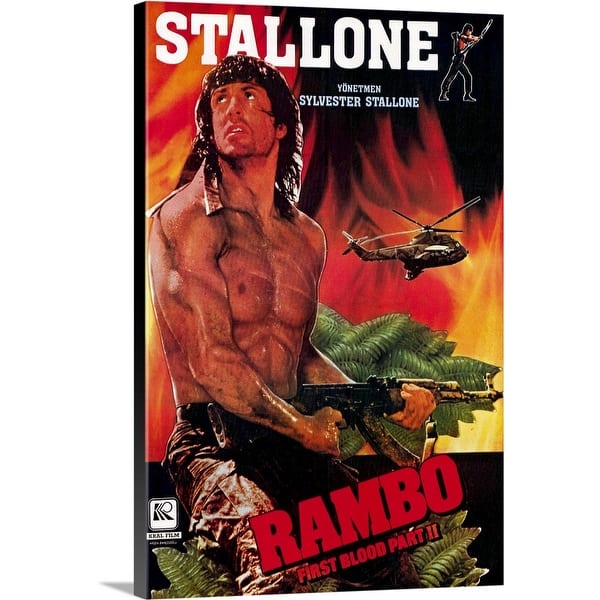 Rambo First Blood Part 2 1985 Canvas Wall Art Overstock 24133074