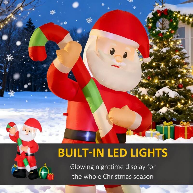 Anmytek 6FT Festive Christmas Inflatable - Outdoor Yard Holiday Decor