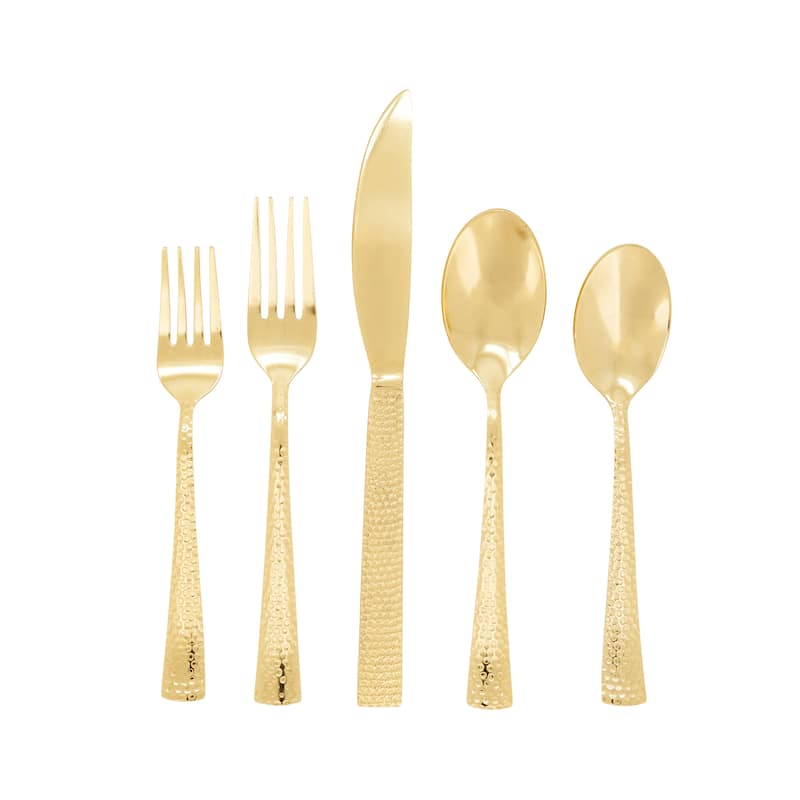 Sleek Shine Everyday Flatware - Gold