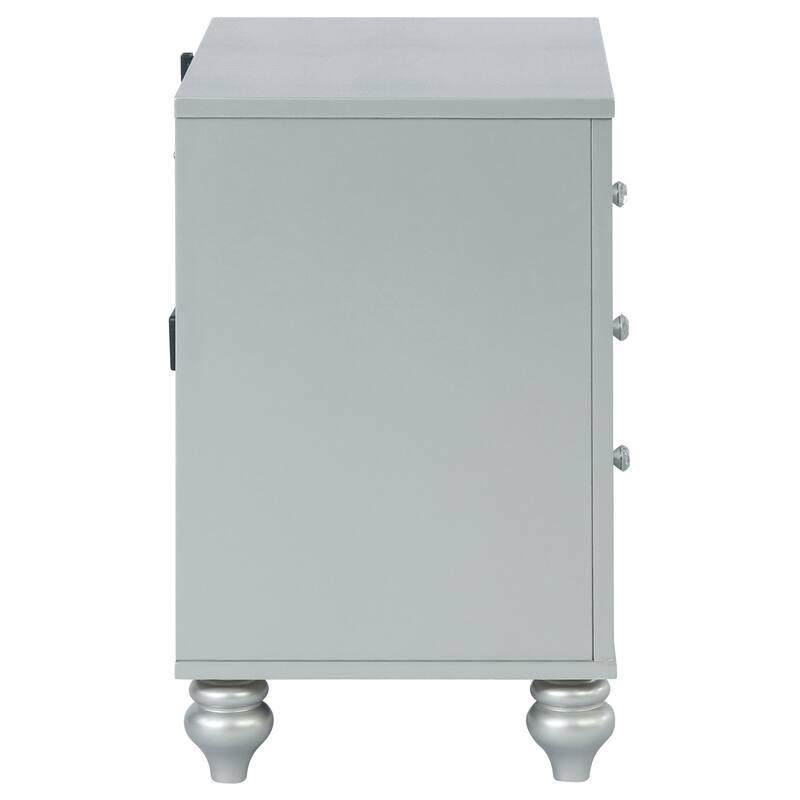 Menlo Silver Metallic 2-drawer Nightstand