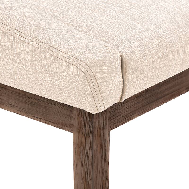 Voyager Button Tufted Slope Arm Linen Dining Chair (Set of 2) by iNSPIRE Q Artisan