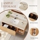 preview thumbnail 65 of 73, 48" Modern Floating Single Bathroom Vanities with Sink, Brown or Natural wood, 2 Drawers