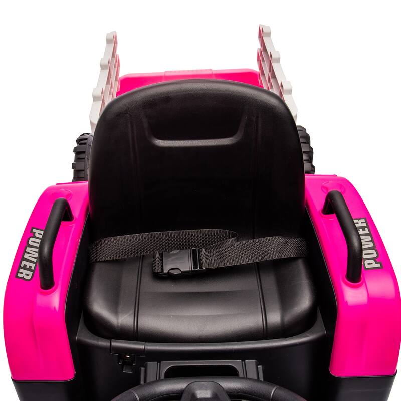 Ride on Tractor,Trailer,24VBattery Powered Electric Toy,200w*2motor 1.86-4.97MPH,Remote Control,3 speed adjustable,LED,safe belt