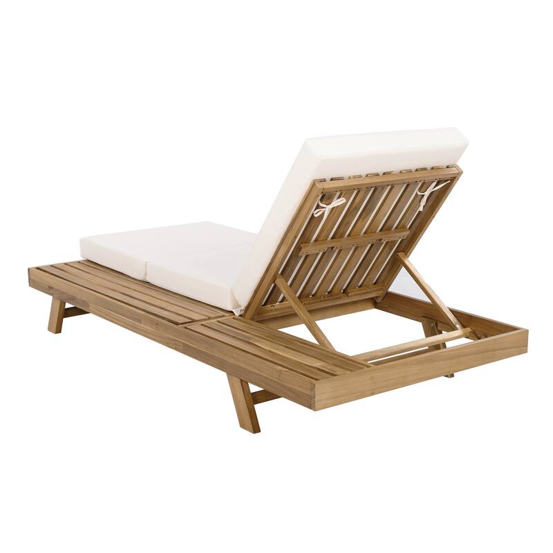 Lounge Chair Set with Open-Sided Design, Solid Wood Frame with Casual Cushions