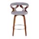 Option Light Grey Fabric/Walnut