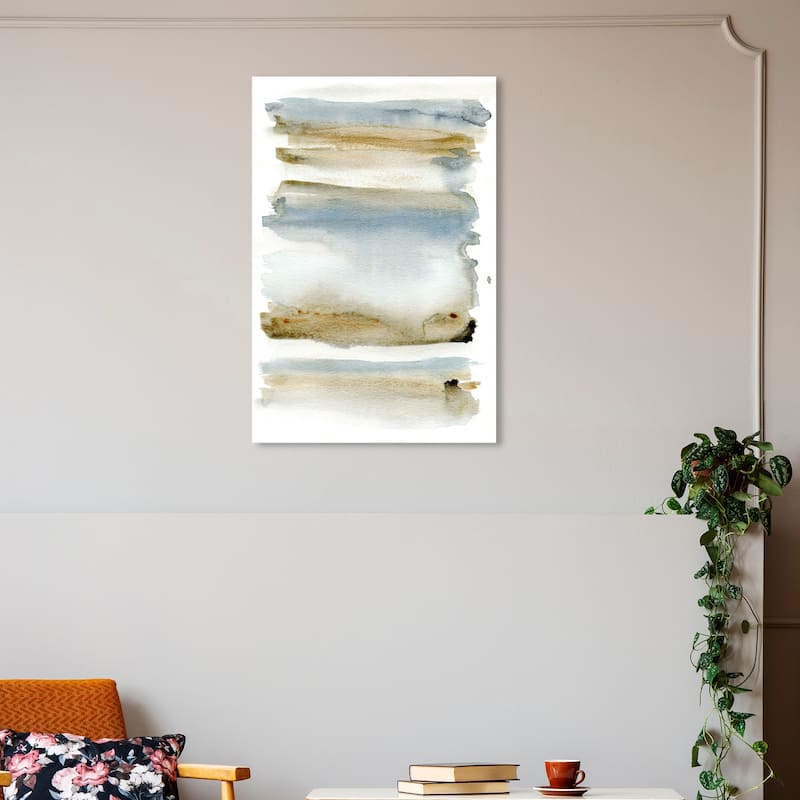 Wynwood Studio Abstract Fresh Mist Blue and Modern & Contemporary Wall Art Canvas Print - 30 x 20