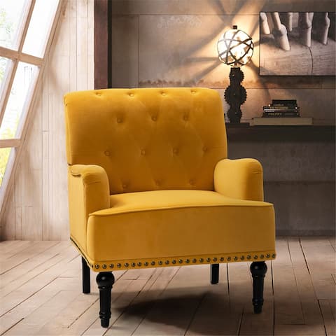 Esther Upholstered Armchair with Nailhead Trim