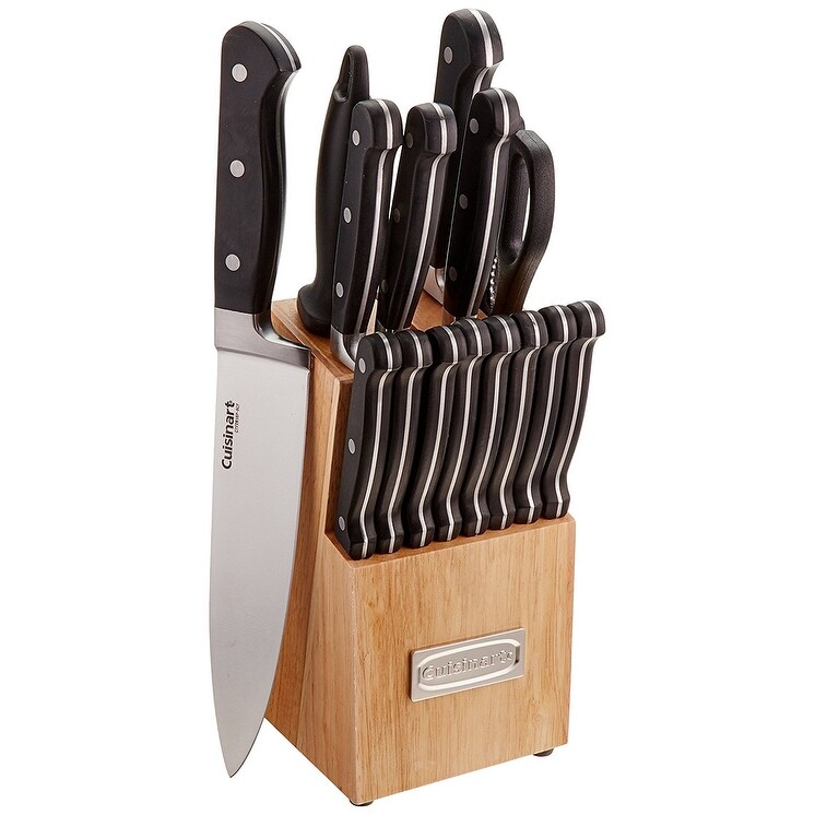 >Cuisinart C77tr 16p Triple Rivet Collection 16 Piece Cutlery Block Set Stainless Steel Overstock 22591912
