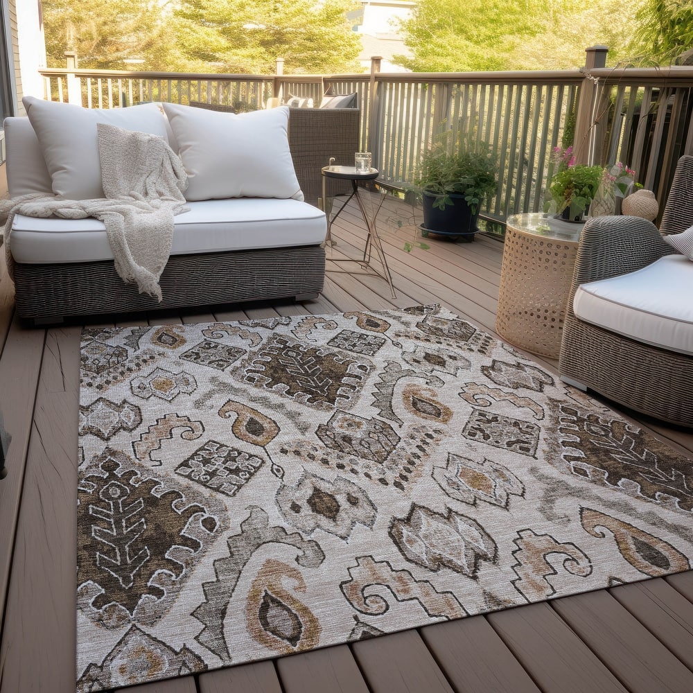 Machine Washable Indoor/ Outdoor Chantille Global Boho Rug