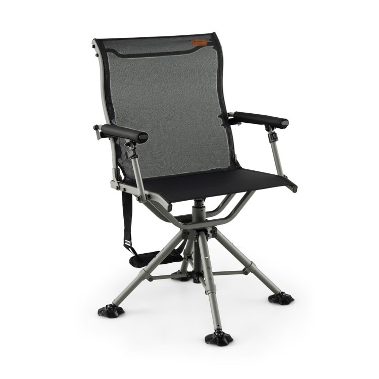 360 Degree Silent Swivel Hunting Chair-Black - 24" x 24" x 37"