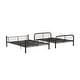 preview thumbnail 6 of 6, Gunmetal Full over Full Metal Bunk Bed with Fence