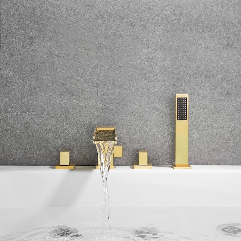 Altair Nairn Deck-Mount Roman Waterfall Tub Filler with Handshower