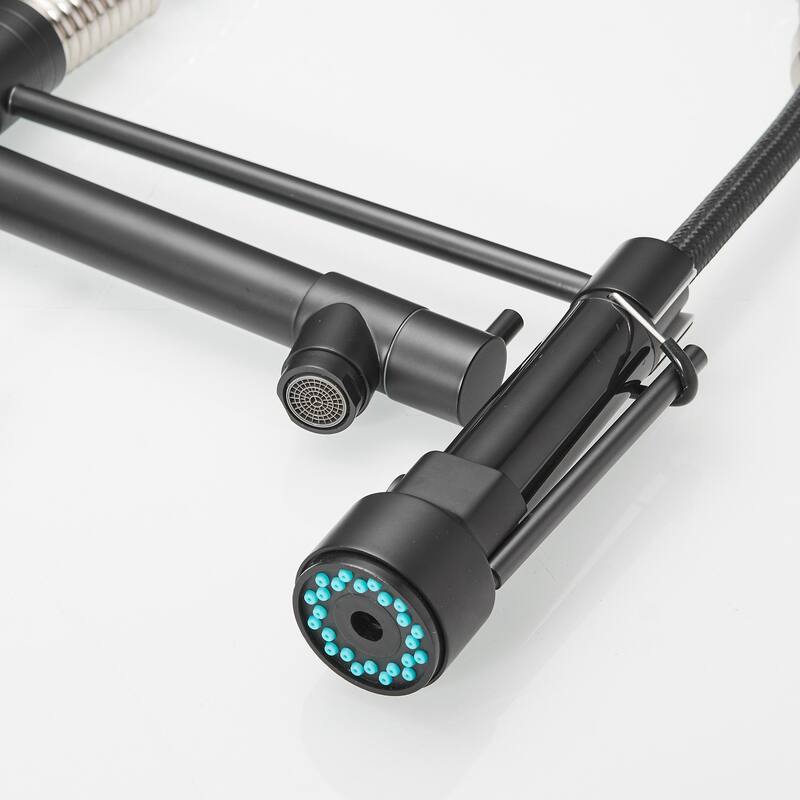 Single Handle Pull Down Kitchen Faucet with Lock Sprayer