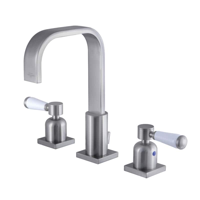 Kingston Brass Paris 1.2 GPM Widespread Bathroom Faucet with Pop-Up - Brushed Nickel
