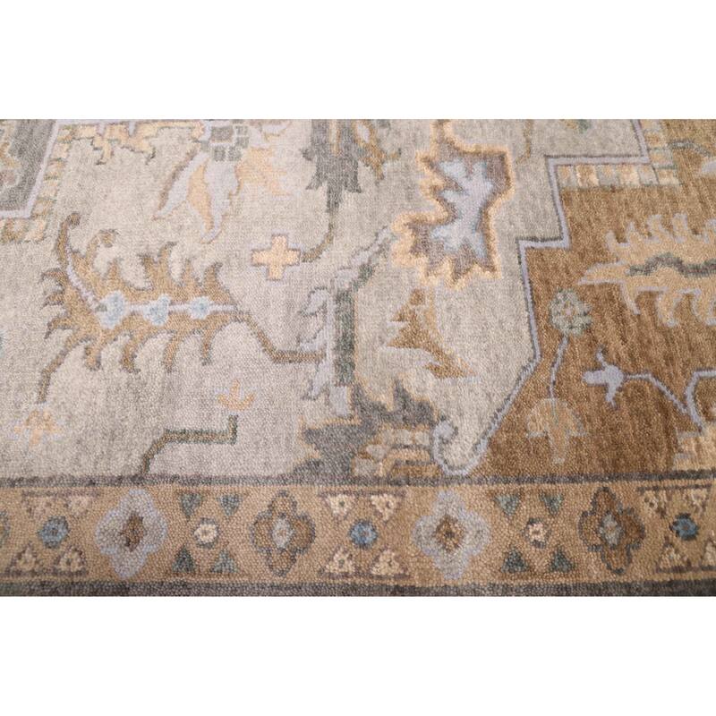 ECARPETGALLERY Hand-knotted Jules Sultane Light Grey Wool Rug - 10'0 x 13'10