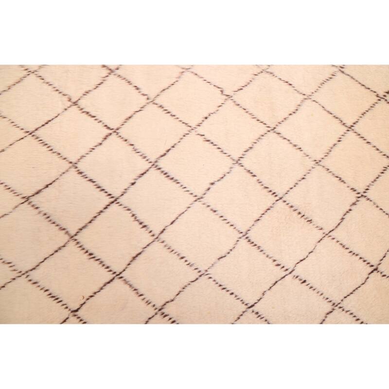 ECARPETGALLERY Hand-knotted Pak Finest Marrakesh Cream Wool Rug - 5'3 x 6'6
