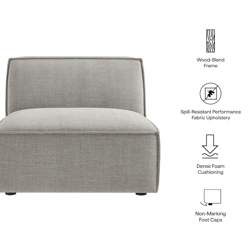 Restore Performance Fabric Upholstered Armless Modular Chair