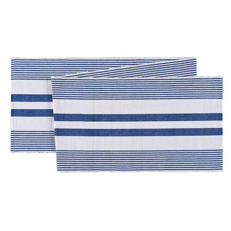 13" x 72" Classic Stripes Blue & White Table July Fourth Runner - 13" x 72"