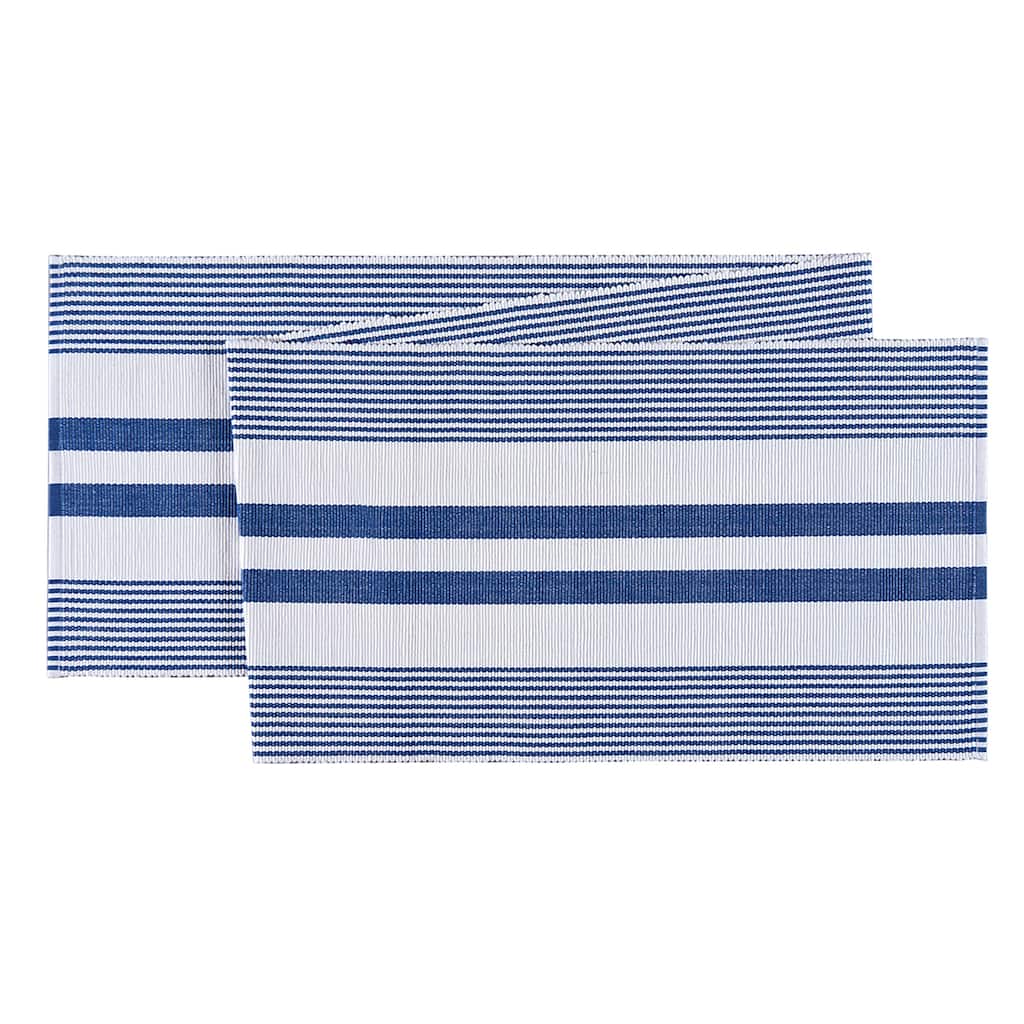 13" x 72" Classic Stripes Blue & White Table July Fourth Runner - 13" x 72"
