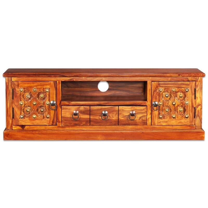 vidaXL TV Stand Solid Sheesham Wood 47.2"x11.8"x15.7"