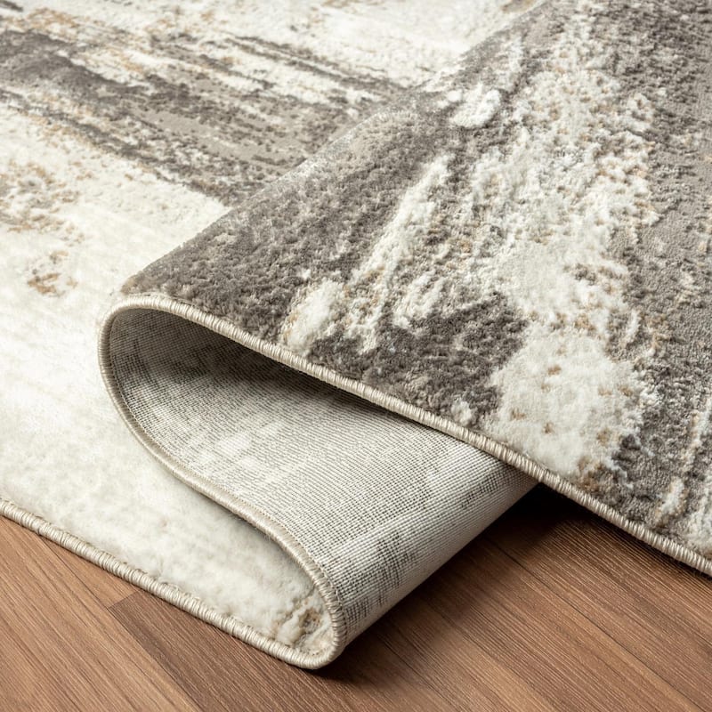 Luxe Weavers Soft Distressed Abstract Area Rug