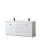 Option White, Black Trim, Carrara Cultured Marble Top