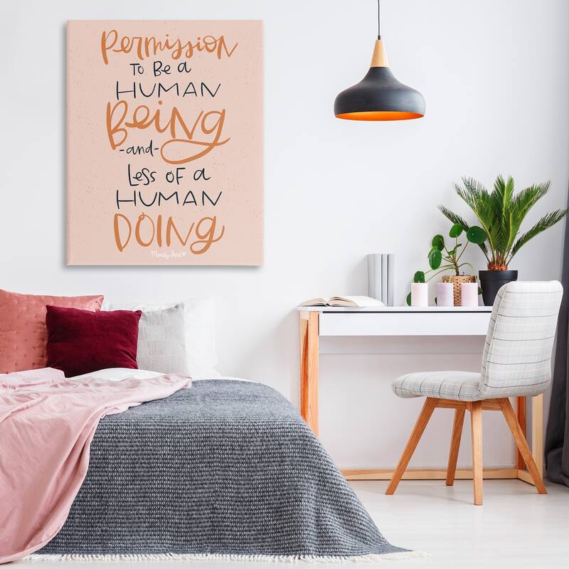 Stupell Permission To Be Human Canvas Wall Art Design By Mandy Ford Art + Illustration