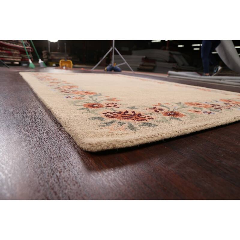 Floral Oriental Traditional Area Rug Hand-tufted Foyer Carpet - 5'0" x 8'0"
