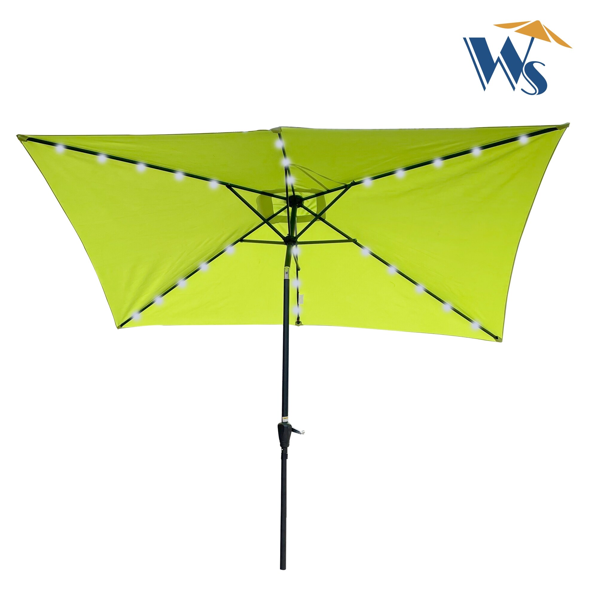 lime green patio umbrella with lights 9 Ft. Solar Block out the shining sun during the day and create a romantic space during the evening with this amazing 10 ft LED cantilever umbrella Lime Green 10 x 6.5