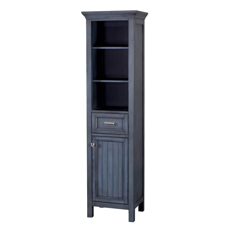 Miseno Tatianna 19" x 70" Poplar Wood Free Standing Bathroom Linen - Harbor Blue