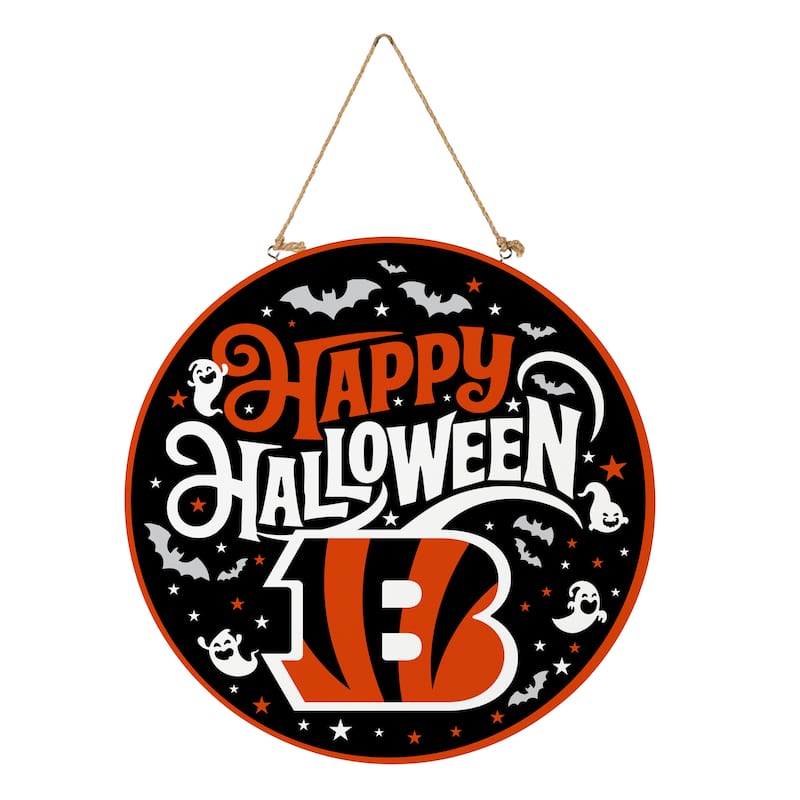 Cincinnati Bengals 18" x 18" Halloween Door Décor Wall Sign