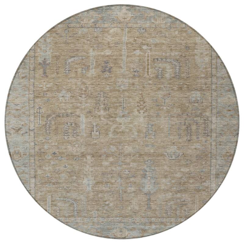 HomeRoots Oriental Traditional Rectangle Outdoor Rug