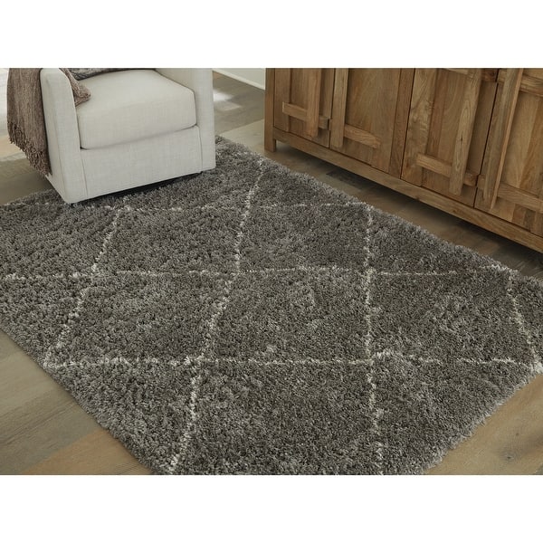 slide 2 of 4, Signature Design by Ashley Wrenlow Gray/Beige Rug 66" W x 88" D x 1.8" H